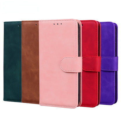Anymob iPhone Case Black Magnetic Leather Wallet Flip Solid Color Phone Cover-Mobile Phone Cases-PEROZ Accessories
