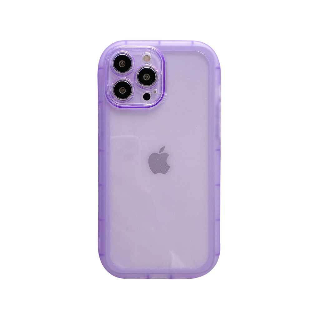 Anymob iPhone Case Purple Transparent Matte Shockproof Soft Silicone Clear Back Cover Bumper-Mobile Phone Cases-PEROZ Accessories