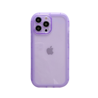 Anymob iPhone Case Purple Transparent Matte Shockproof Soft Silicone Clear Back Cover Bumper-Mobile Phone Cases-PEROZ Accessories