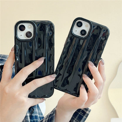 Anymob iPhone Case Sky Black Ripple Design Silicone Cover-Mobile Phone Cases-PEROZ Accessories