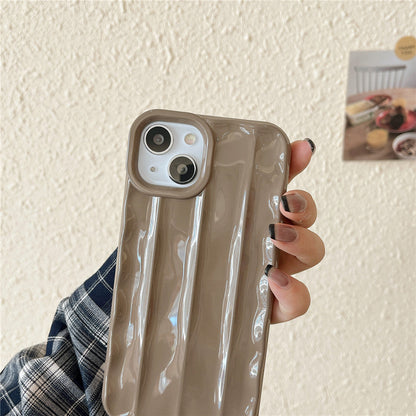 Anymob iPhone Case Brown Water Ripple Design Silicone Cover-Mobile Phone Cases-PEROZ Accessories