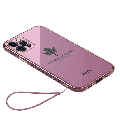 Anymob iPhone Violet Electroplated Soft Cover Square Edge Bumper Phone Case-Mobile Phone Cases-PEROZ Accessories