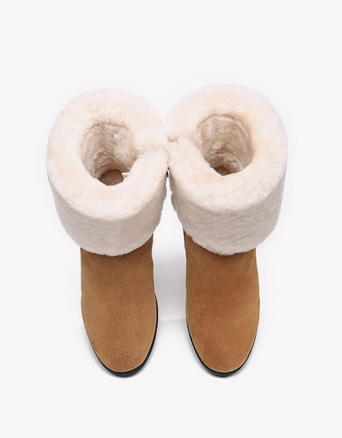 Australian Shepherd UGG Boots Women Shearling Heels Style Candice-Boots-PEROZ Accessories
