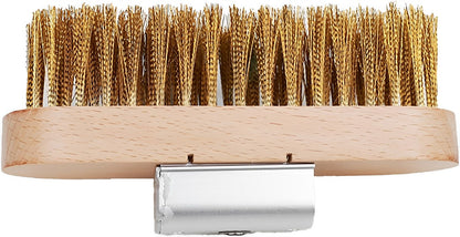 AnyGleam Black 41cm Oven Copper Brush with Metal Scraper Tool Cleaning Accessories-Pizza Makers &amp; Ovens-PEROZ Accessories