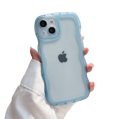 Anymob iPhone Sky Blue Phone Case Candy Color Bumper Transparent Back Cover-Mobile Phone Cases-PEROZ Accessories