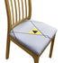 Anyhouz Chair Cover Light Grey Black Linear Simple Design Stretch Seat Cover for Home Dinning Kitchen Washable Removable-Chair Cover-PEROZ Accessories