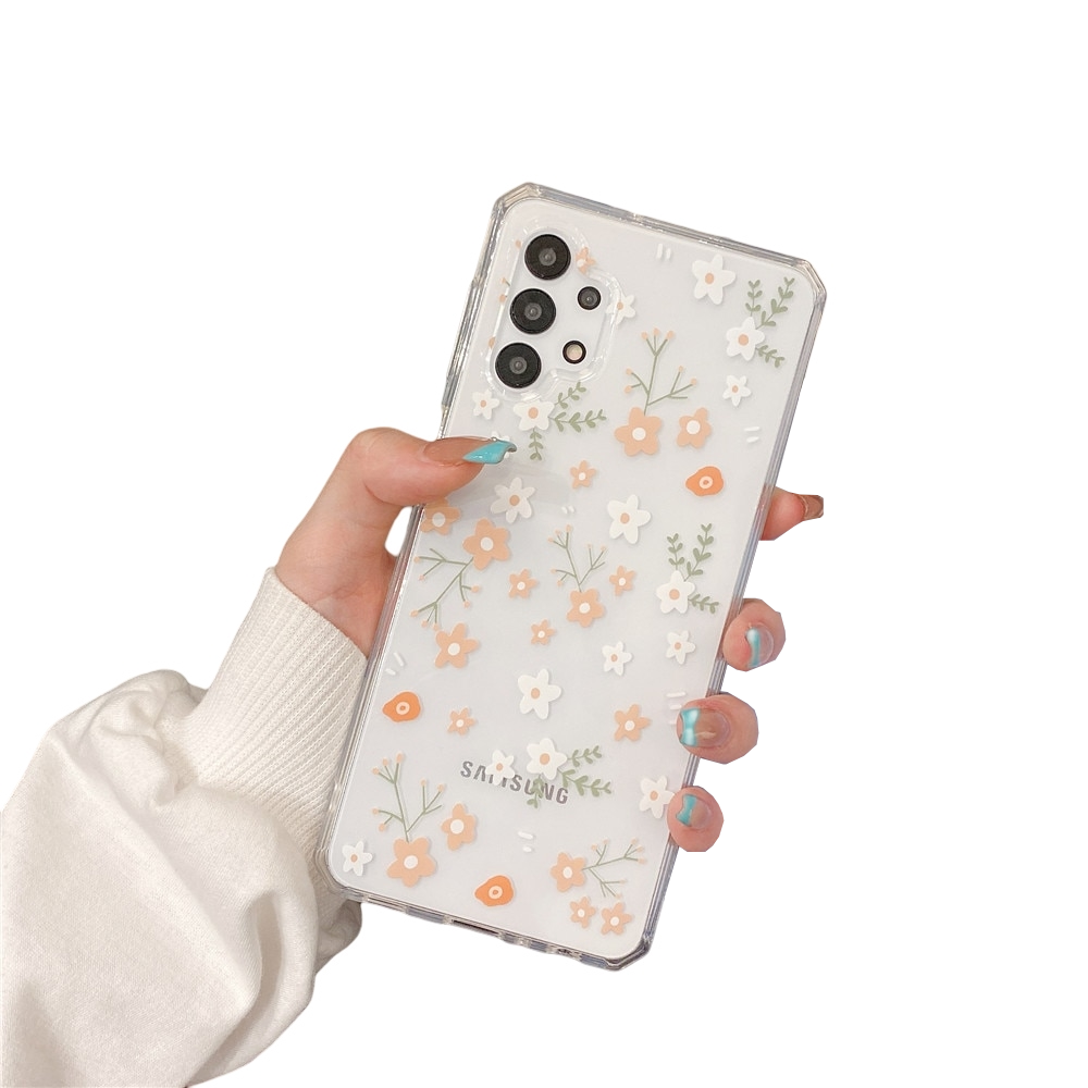 Anymob Samsung White Roses Flowers Soft Silicone Phone Case Transparent Cover-Mobile Phone Cases-PEROZ Accessories