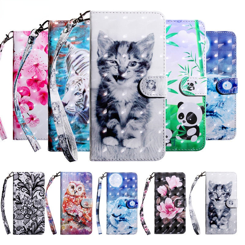 Anymob Samsung Winter Wolf Leather Sparkling Case Wallet Flip Magnetic Cover-Mobile Phone Cases-PEROZ Accessories