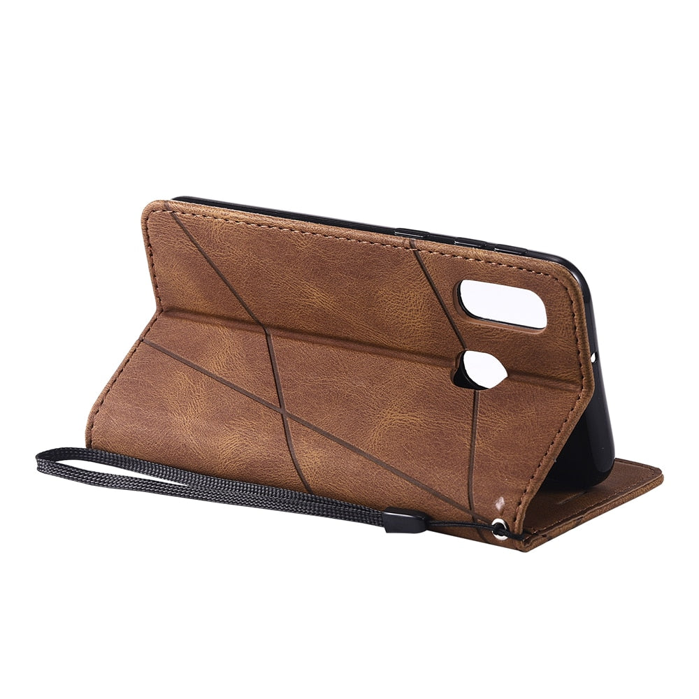 Anymob Samsung Black Flip Wallet Leather Cases Phone Cover Protection-Mobile Phone Cases-PEROZ Accessories