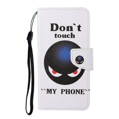 Anymob Samsung Angry Face Pattern Phone Case Magnetic Flip Leather Wallet Painted Cover-Mobile Phone Cases-PEROZ Accessories