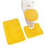 Anyhouz Bath Mat 3pc Yellow Bathroom Silk Tie-Dye Toilet Soft Non Slip Rug Shower Carpets Toilet Lid Cover Floor Mats for Hallway-Bathroom Rugs-PEROZ Accessories