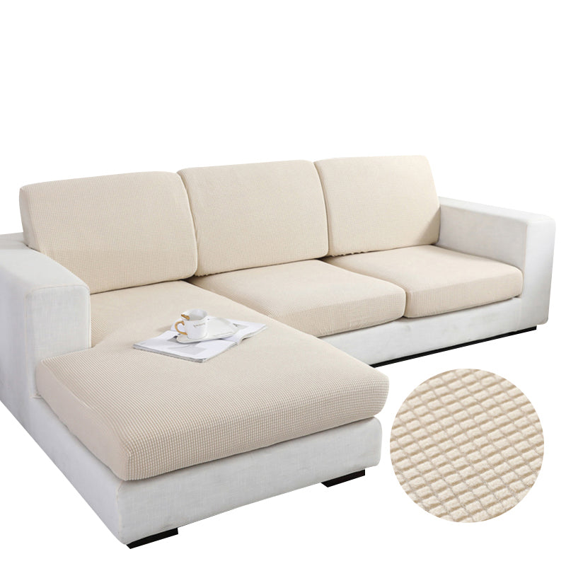 Anyhouz Sofa Cover Beige Polyester Thick Stretchable Cushion For Living Room 1Pc Enlarge Size 60-90cm-Slipcovers-PEROZ Accessories