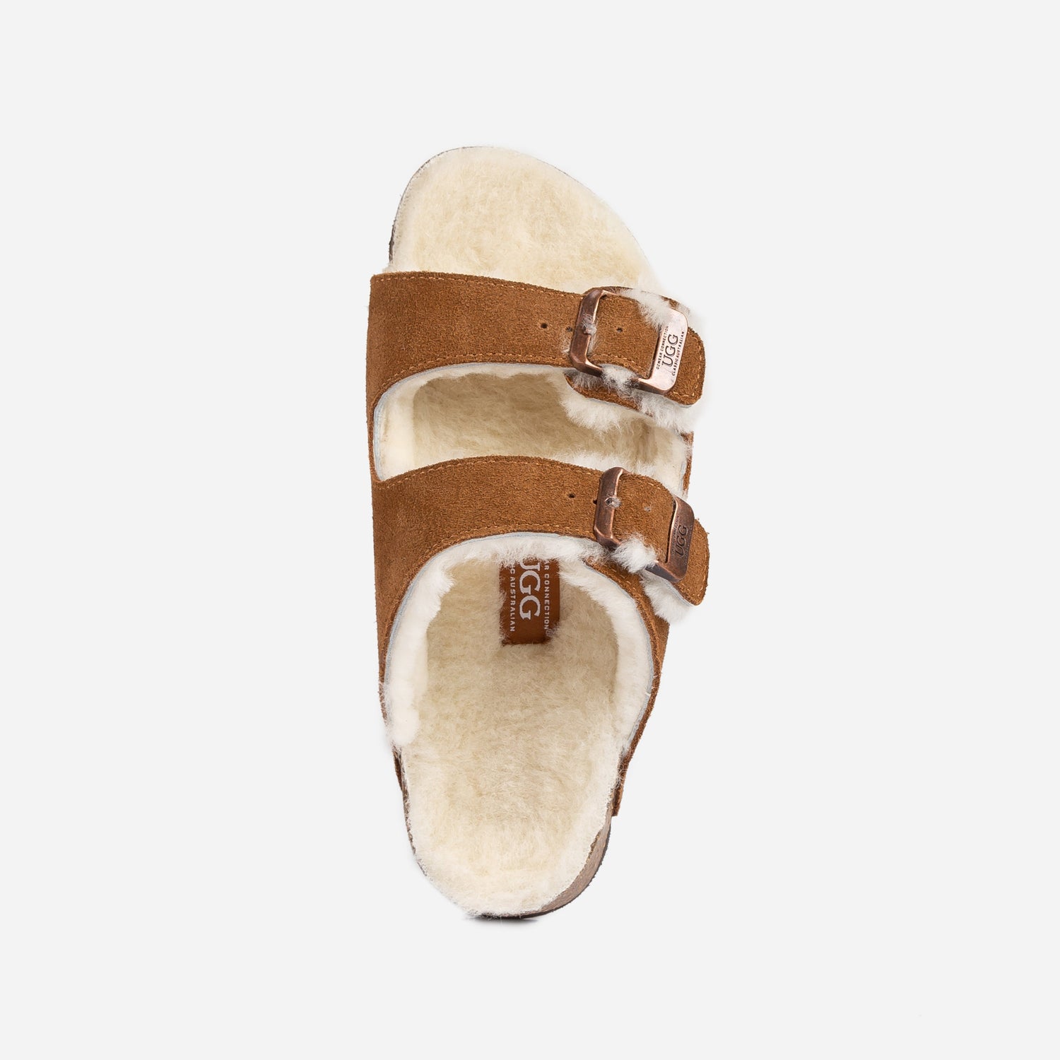UGG Aussie Shearling Buckled Sandals-Moccasins-PEROZ Accessories