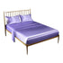 Anyhouz Fitted Sheet Queen Size Light Purple Luxury Silky Beddings Set with Pillow Cases-Beddings-PEROZ Accessories