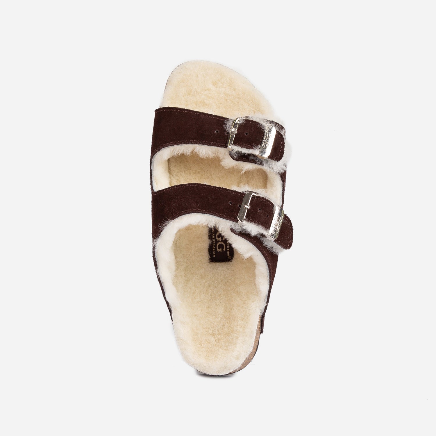 UGG Aussie Shearling Buckled Sandals-Moccasins-PEROZ Accessories