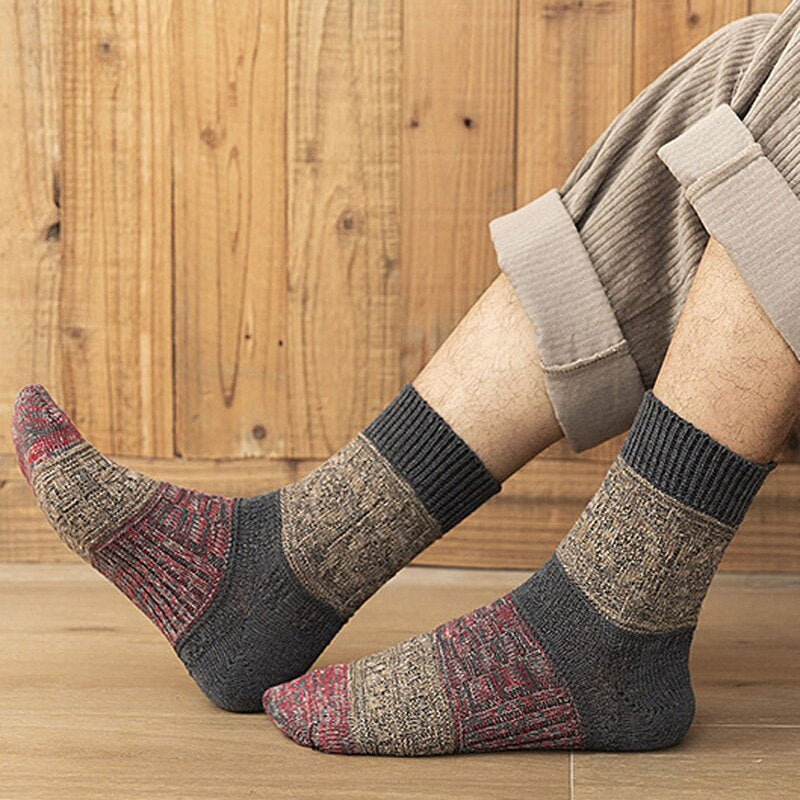 Anysox 5 Pairs Size 5-11 Fashion Socks High Quality Colorful Cotton for Men-Socks-PEROZ Accessories