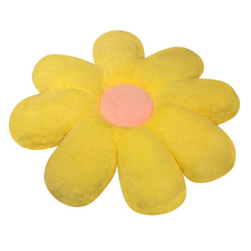 Anyhouz Plush Pillow Yellow Pink Flower Shape Stuffed Soft Pillow Seat Cushion Room Decor 60cm-Pillow-PEROZ Accessories