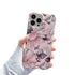 Anymob iPhone Case Silver Pink Retro Flower Silicone Plus Silky Design Shockproof Protection Durable Phone Cover iPhone Compatible-Mobile Phone Cases-PEROZ Accessories