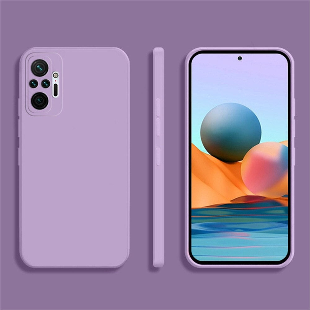 Anymob Xiaomi Phone Case Violet Candy Silicone For Redmi Note 10 10S 9S 9 Pro Max 8 7 Pro 9T Mi 11 Lite POCO X3 M3 F3 Slim Cover-Mobile Phone Cases-PEROZ Accessories
