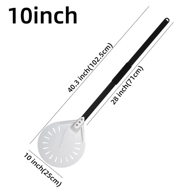 Anygleam Pizza Shovel 102.5cm Silver for Perforated Peel with Metal Handle Oven Turning Baking Accessory-Spatula and Shovel-PEROZ Accessories