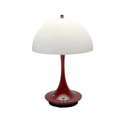 Anyhouz Luxury Lamp Red Body Mushroom Home Decor Wirless Rechargeable Table Accents for Bedroom Hotel Living Room-Table Lamps-PEROZ Accessories