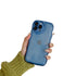 Anymob iPhone Blue Curly Wavy Phone Case Shockproof Transparent Silicone Cover-Mobile Phone Cases-PEROZ Accessories