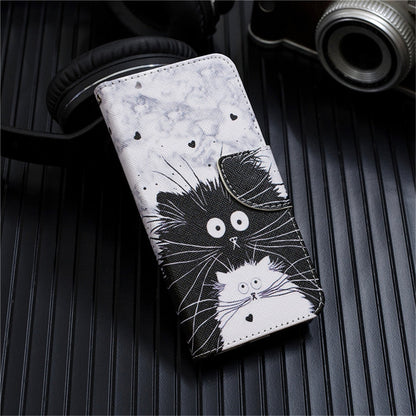 Anymob Samsung Case Black and White Kitten Design Flip Leather Wallet Phone Cover Protection-Mobile Phone Cases-PEROZ Accessories