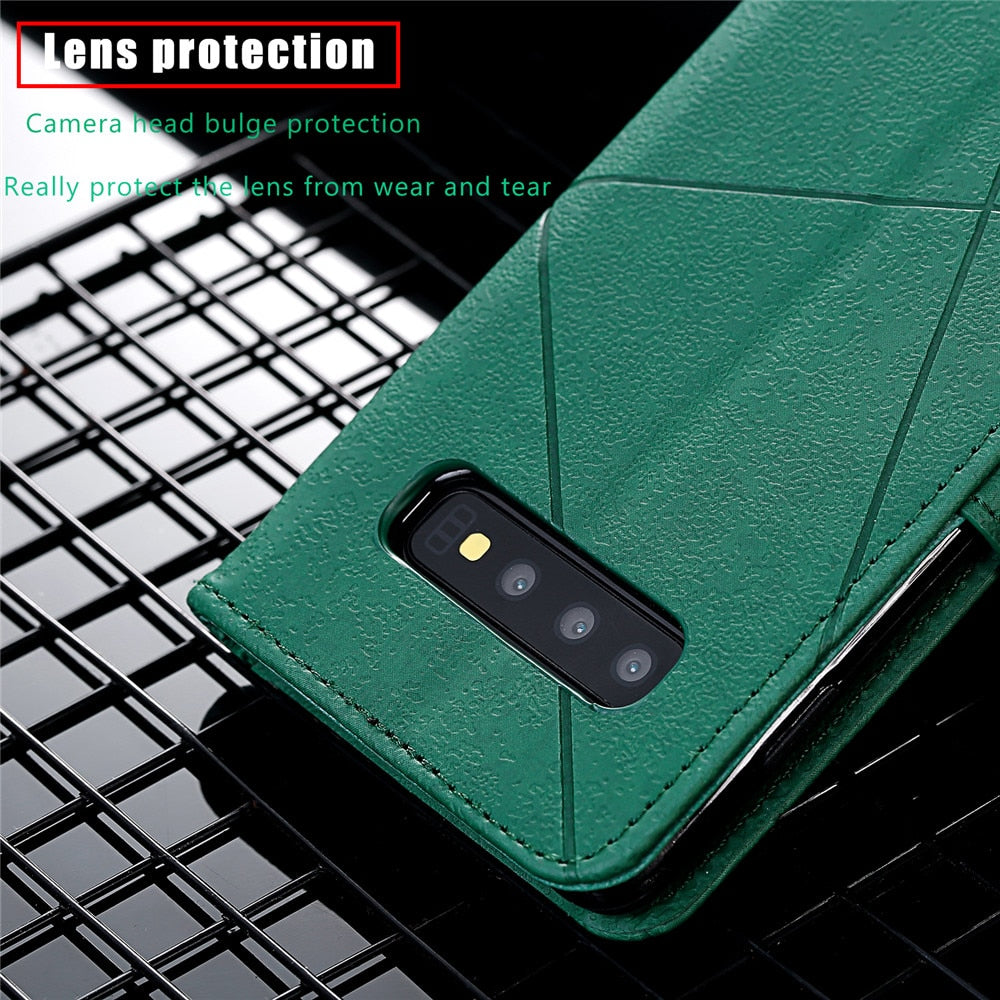 Anymob Samsung Ocean Blue Cat Leather Flip Case Wallet Phone Cover Protection-Mobile Phone Cases-PEROZ Accessories