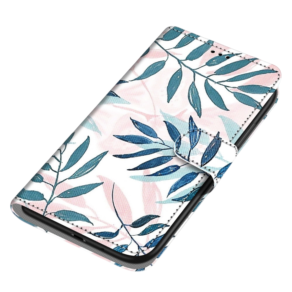 Anymob Samsung Case Green Leaf Magnetic Flip Leather Card Slot Wallet Phone Cover Protection-Mobile Phone Cases-PEROZ Accessories