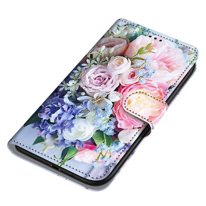Anymob iPhone Case Colorful Flower Flip Leather Wallet Animal Painting Phone Book Style Cover-Mobile Phone Cases-PEROZ Accessories