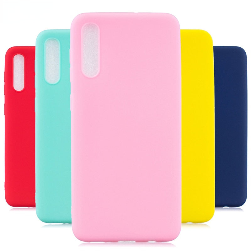 Anymob Samsung Phone Case Yellow Silicone Soft TPU Back Cover-Mobile Phone Cases-PEROZ Accessories