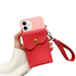 Anymob iPhone Case Pink Lanyard Wallet Card Strap Holder Silicone Cover-Mobile Phone Cases-PEROZ Accessories
