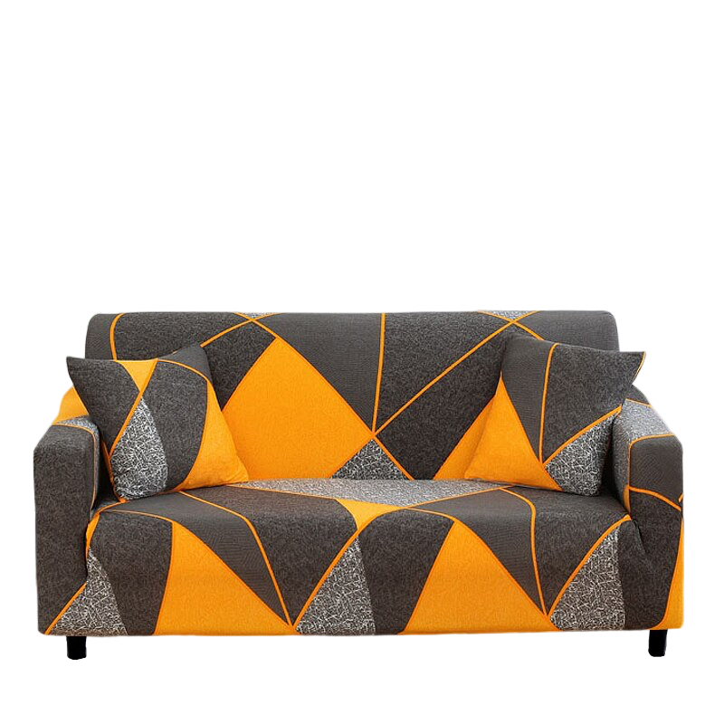 Anyhouz 4 Seater Sofa Cover Marigold Style and Protection For Living Room Sofa Chair Elastic Stretchable Slipcover-Slipcovers-PEROZ Accessories