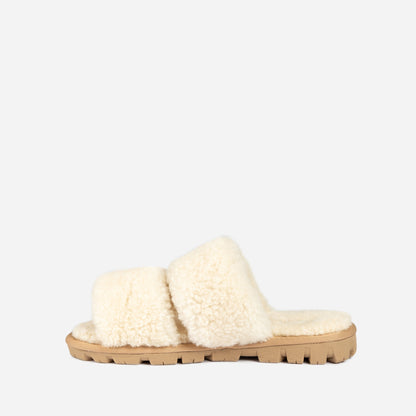 Ugg Evelyn Curly Slide-Boots-PEROZ Accessories
