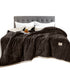 Anyhouz Blanket Dark Brown Fleece Autumn Winter Warm 3 Layers Thicken Flannel Soft Comfortable Warmth Quilts Washable 120x200cm-Blankets-PEROZ Accessories