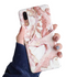 Anymob Samsung Peach Marble Flower Case Back Cover Art Leaf Silicone Phone Protection-Mobile Phone Cases-PEROZ Accessories