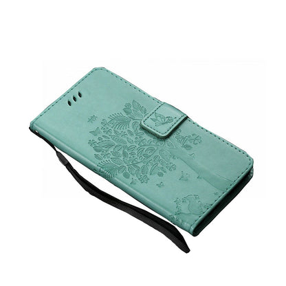Anymob Huawei Phone Case Green Flip Leather 3D Tree Shell Wallet Cover-PEROZ Accessories