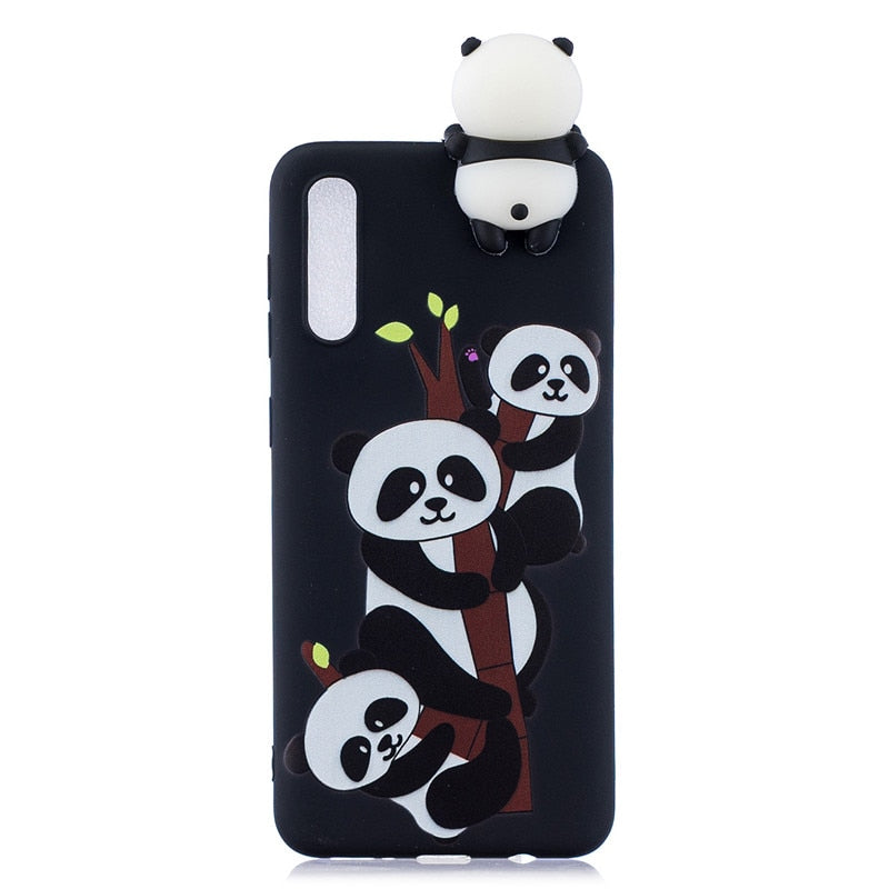 Anymob Samsung Blue Panda Silicone Case Animal Back Cover-Mobile Phone Cases-PEROZ Accessories