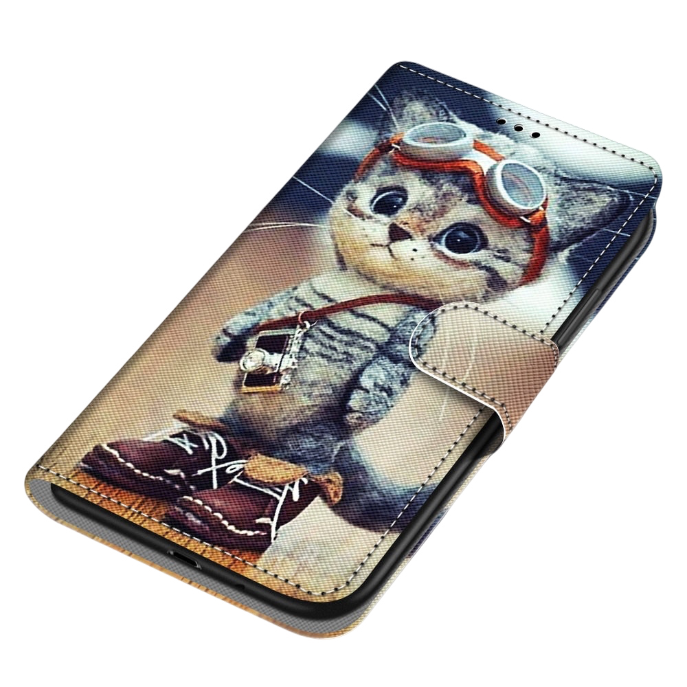 Anymob Samsung Case Cute Camera Cat Magnetic Flip Leather Card Slot Wallet Phone Cover Protection-Mobile Phone Cases-PEROZ Accessories