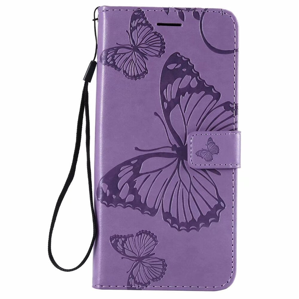 Anymob Samsung Purple Flip Case Leather Wallet Phone Cover Protection-Mobile Phone Cases-PEROZ Accessories