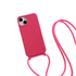 Anymob iPhone Case Pink Crossbody Necklace Strap Lanyard Cord Soft Silicone Cover-Mobile Phone Cases-PEROZ Accessories