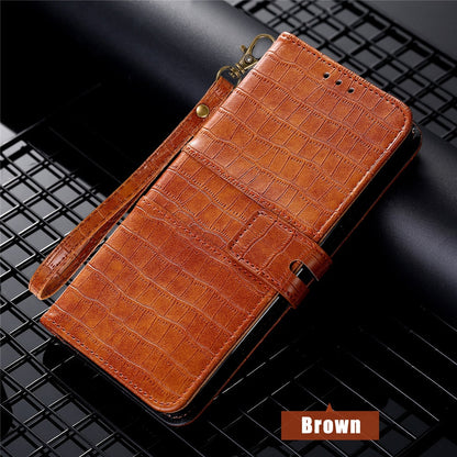 Anymob Samsung Brown Leather Case Cover 3D Flip Wallet Phone Protection-Mobile Phone Cases-PEROZ Accessories