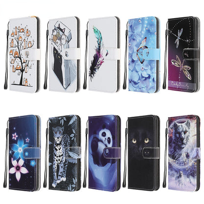 Anymob iPhone Case Black Cheetah Leather Flip Wallet Cartoon Stand Phone Cases Cover-Mobile Phone Cases-PEROZ Accessories