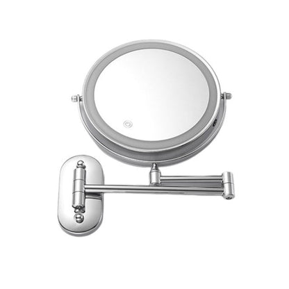 Anyvogue Silver 8in Wall Mounted Smart LED Makeup Mirror Double Sided Touch Dimming Adjustable 10x Magnification USB Type-Makeup Mirror-PEROZ Accessories