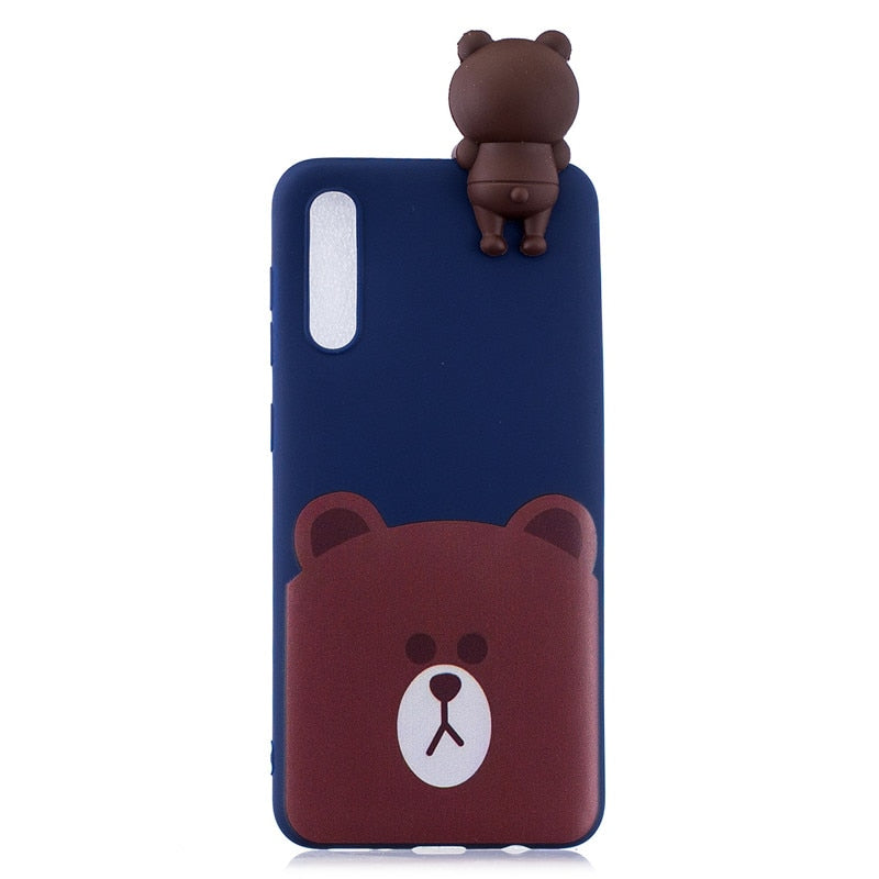 Anymob Samsung Brown Bear Silicone Case Animal Back Cover-Mobile Phone Cases-PEROZ Accessories