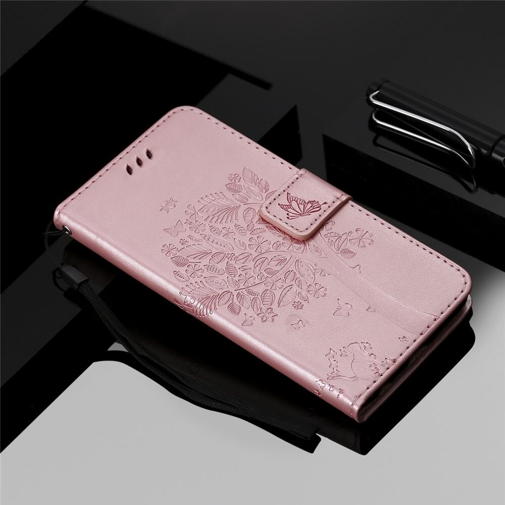 Anymob Huawei Baby Pink Leather Flip Case Wallet Cover Cat Phone Shell-PEROZ Accessories