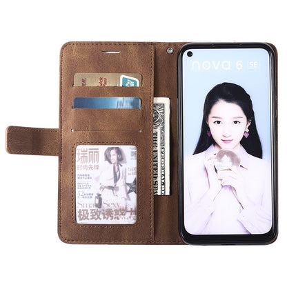 Anymob Huawei Case Blue Leather flip Cover Wallet Phone Bag Shell-Mobile Phone Cases-PEROZ Accessories