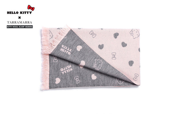 TARRAMARRA Hello Kitty Wool Scarf 828006-Scarves-PEROZ Accessories