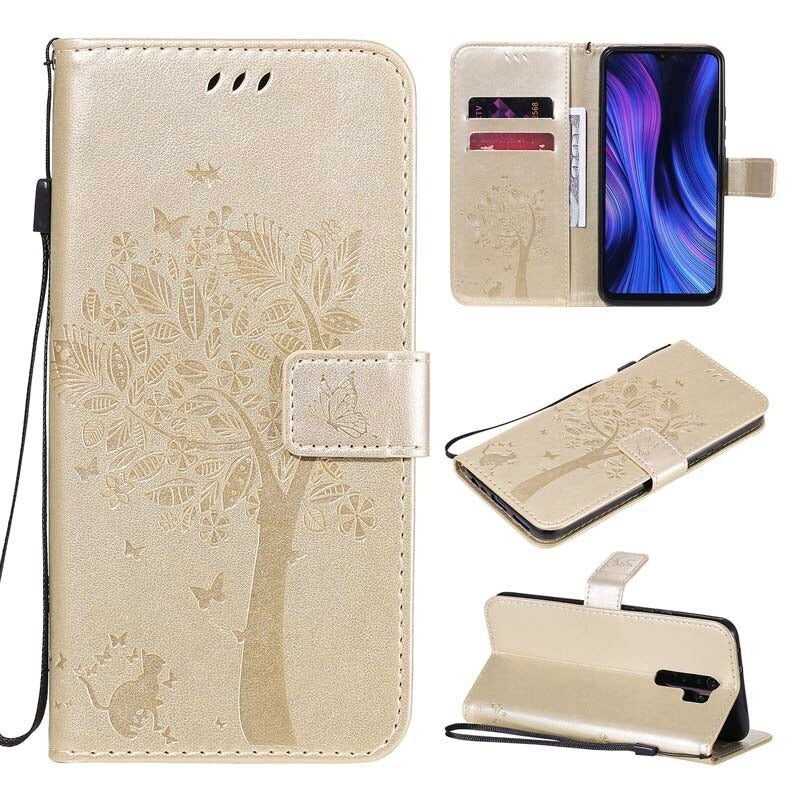 Anymob Samsung Case Dirty White 3D Tree Flip Leather Phone Magnetic Wallet Stand Cover With Card Slot-Mobile Phone Cases-PEROZ Accessories