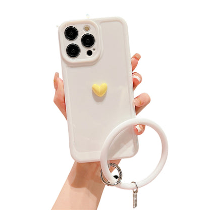 Anymob iPhone White And Blue 3D Love Heart Bracelet Phone Case Shockproof Soft Silicone Cover-Mobile Phone Cases-PEROZ Accessories